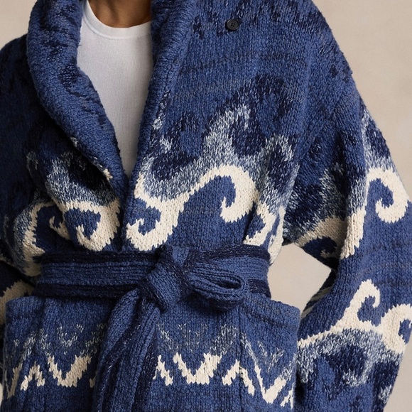 WINTER SALE!!!  Polo Ralph Lauren Rippling Wave Cardigan XL - Picture 2 of 16